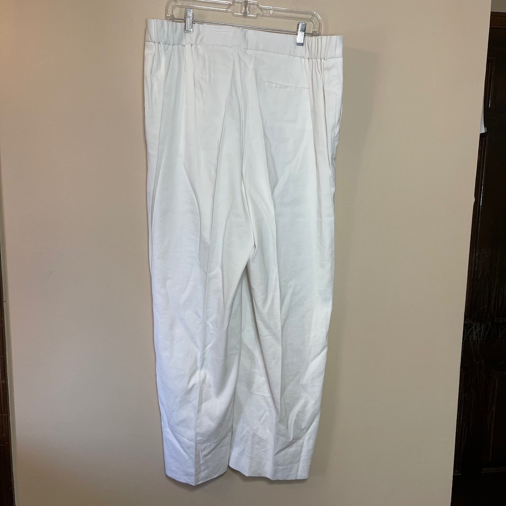 NEW Sutton Studio Womens White Linen Blend 2 Pc Pant Suit Blazer & Trousers 14 - Picture 15 of 16